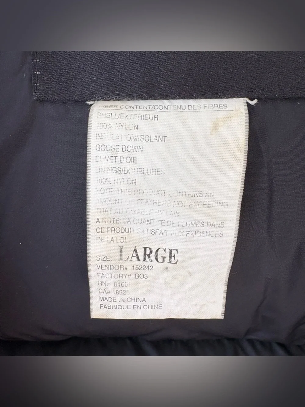Vintage‎ The North Face Nuptse Goose Down Puffer Jacket Lapis Blue Black